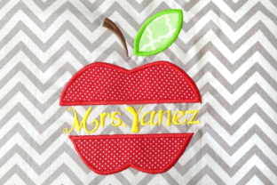 Apple Split Applique Embroidery: A Charming Design