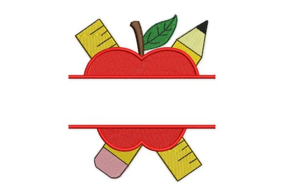 Back to School Apple and Ruler Design