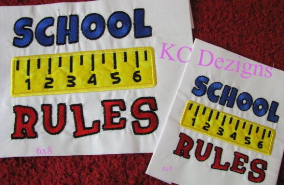 Back to School with Style: School Rules Embroidery
