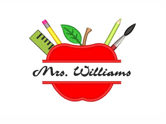 Charming Apple Applique for Personalized Gifts