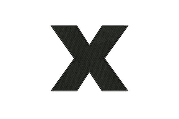 Charming Letter X for Personalized Embroidery