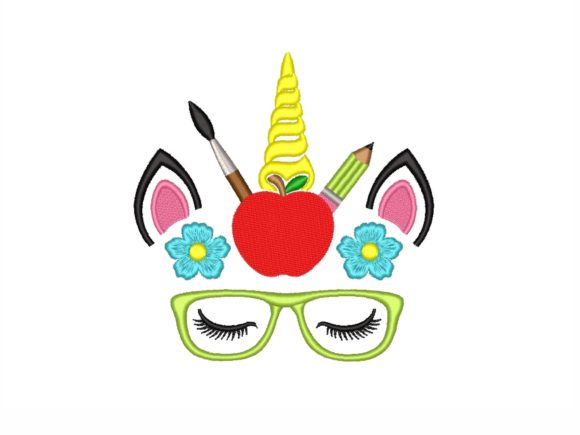 Cute School Unicorn for Back-to-School Apparel