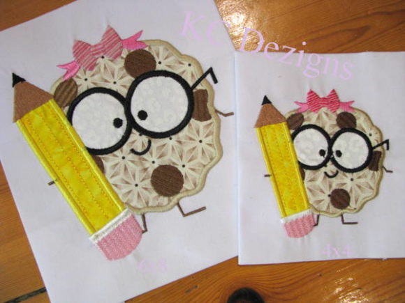 Girl Cookie with Pencil: A Charming Back-to-School Design