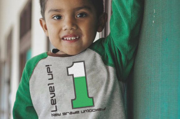 Level Up 1st Grade Applique: A Fun and Engaging Design