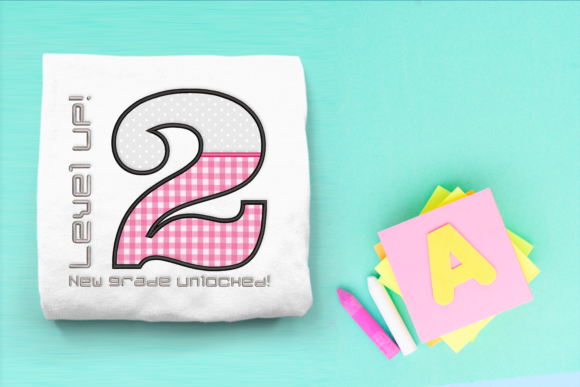 Level Up 2nd Grade Applique: A Fun Back-to-School Design