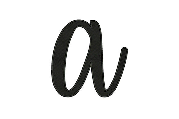 Lower Case Alphabet a: A Versatile Embroidery Design