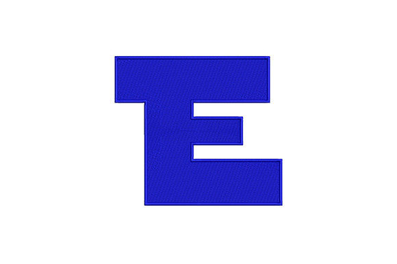 Minimalistic Letter E: A Versatile Embroidery Design