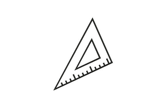 Ruler Geometric Scale: A Crisp Back to School Design