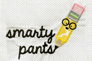 Smarty Pants Pencil Nerd Applique: A Charming Design