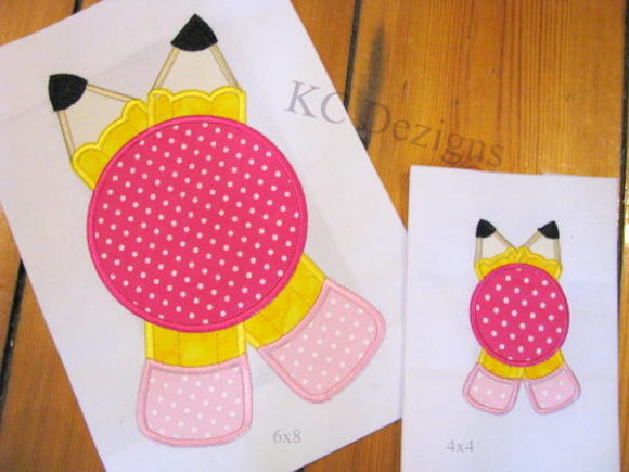 Two Pencil Split Monogram: A Charming Back to School Embroidery